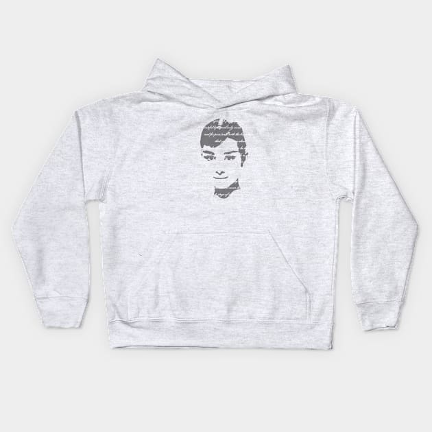 Audrey Hepburn Quoted Kids Hoodie by Becpuss